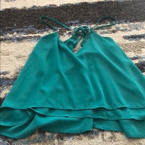 Women’s turquoise strappy top